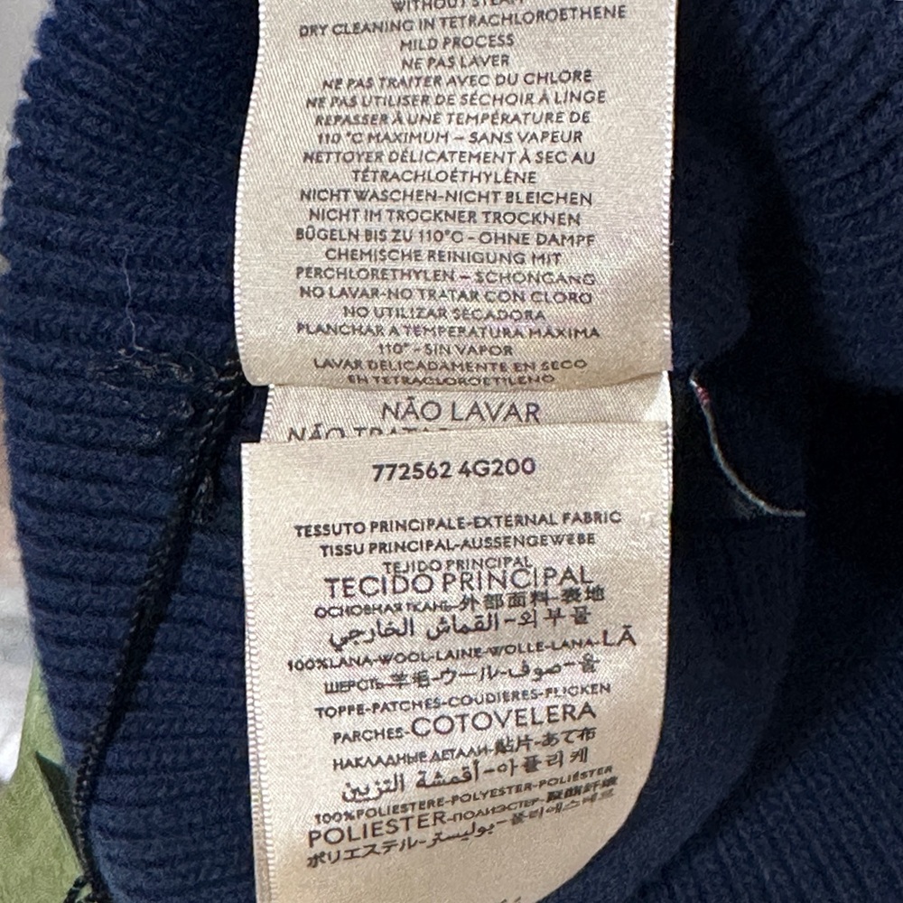 💯😍🆕Authentic 2024 UNISEX GUCCI Logo Patch Ribbed Knit Wool Beanie - Picture 11 of 15